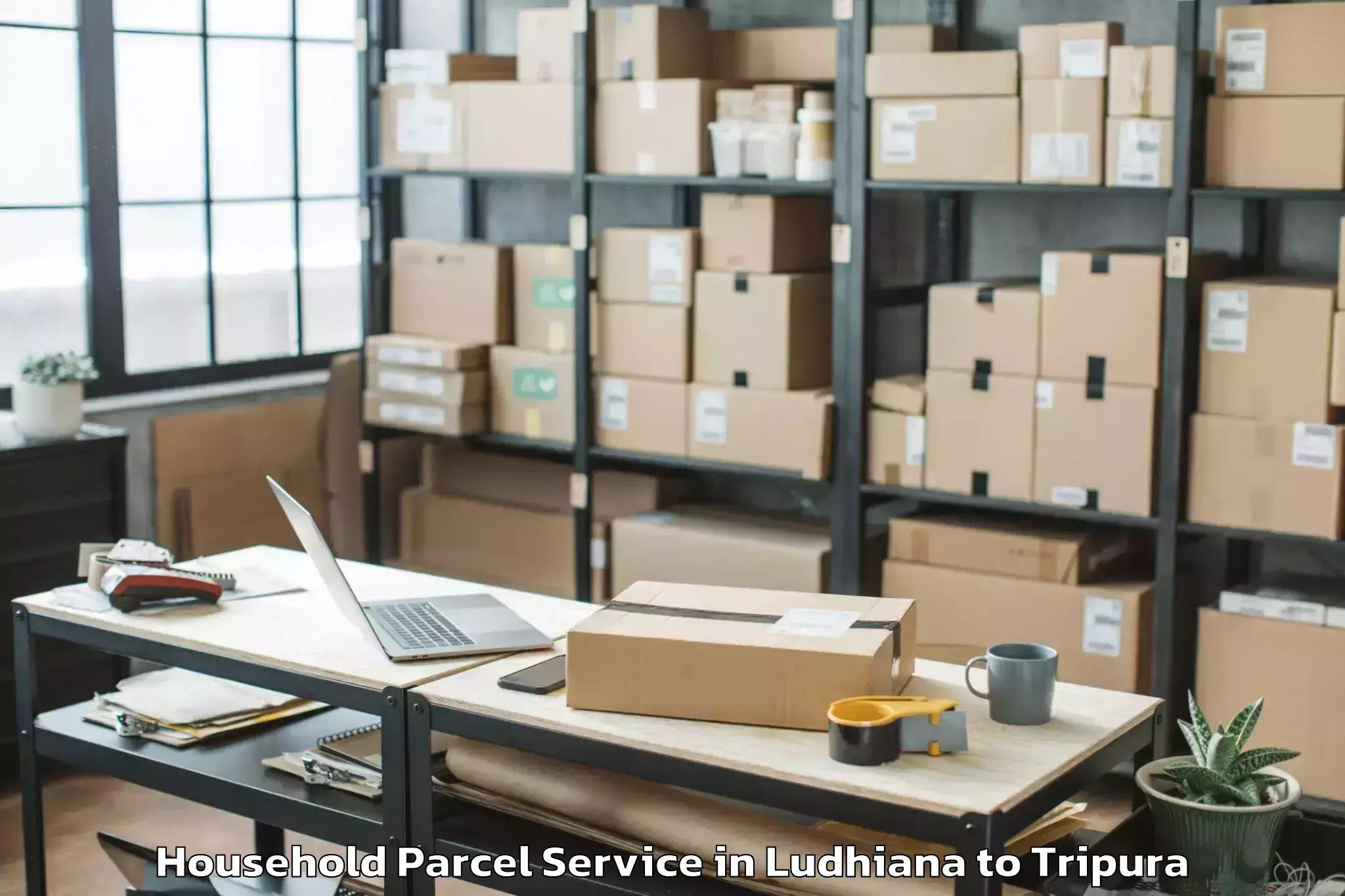 Reliable Ludhiana to Khowai Airport Ixn Household Parcel